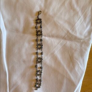 Intricate Silver Floral Bracelet